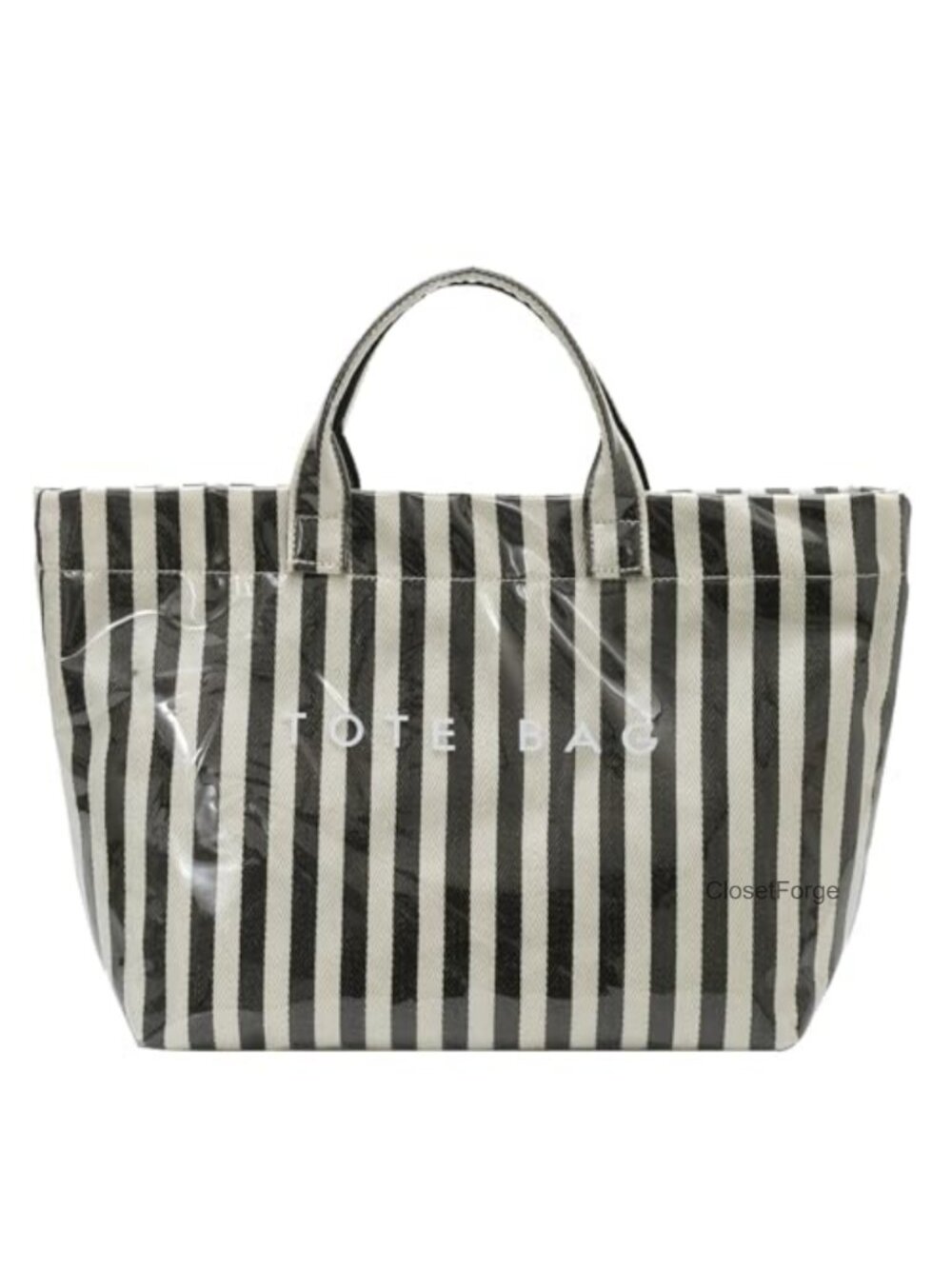 Large PVC Tote Bag Waterproof Clear Plastic Purses Handbags for Work Beach